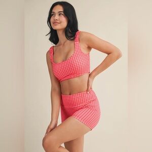 🆕💗HOT PINK GINGHAM BRALETTE (on pre order)